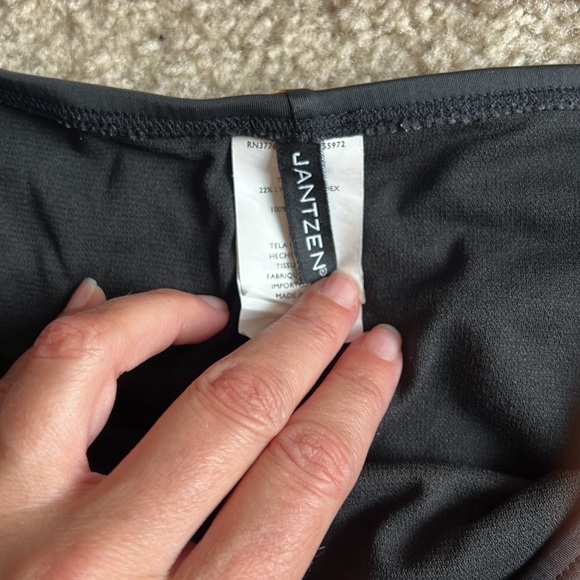 Jantzen Swim Suit bathing suit bottoms black high waist full coverage size 14 - Picture 7 of 10